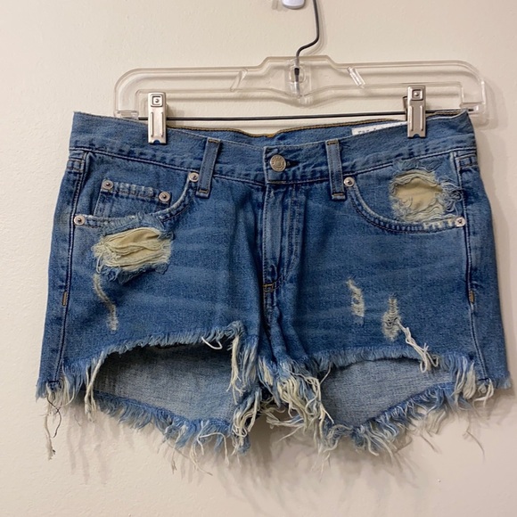 rag & bone Distressed denim shorts - Picture 1 of 8